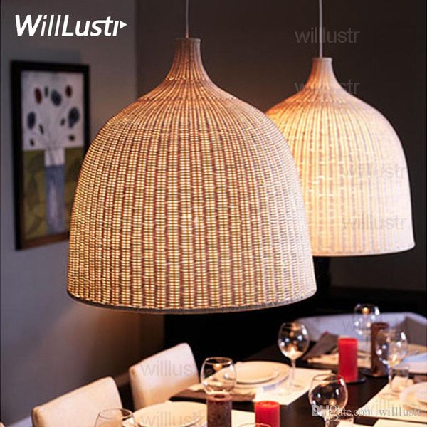 

willlustr handmade wicker suspension lamp dinning room living room pendant light l hall restaurant hanging lighting shop lounge mall bar