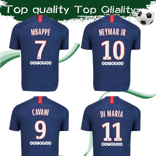 

size s-4xl #7 mbappe home soccer jerseys 19/20 paris #11 di maria football shirts 2019 #9 cavani #23 draxler soccer uniforms sales, Black;yellow