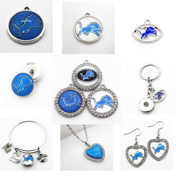 

us football team detroit charms lion dangle charms sports diy bracelet necklace pendant jewelry hanging charms, Bronze;silver