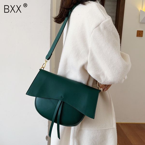 

bxx] pu leather shoulder bags for women 2019 autumn brand designer solid color saddle bag handbags lady totes female bag hi993