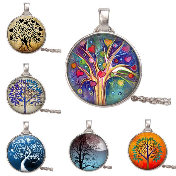 

tree of life big tree fashion women men long necklace chains necklaces pendants for party gift jewelry, Silver