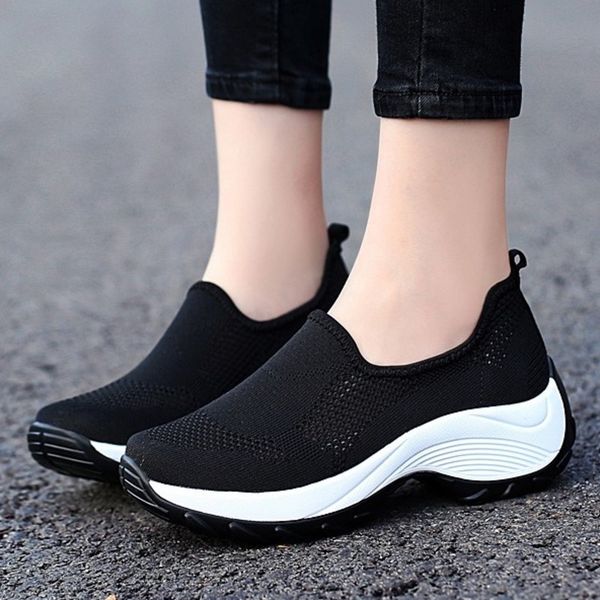

women running shoes sneakers summer slip on ultralight basket gym sport shoes for woman breathable mesh walking footwear