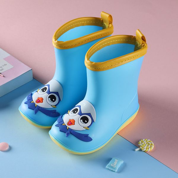 

new fashion kids rain shoes baby cartoon waterproof children rainboots boys rubber boots non-slip girls rain boot removable, Black;grey