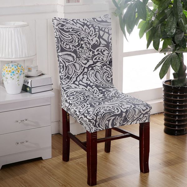 

hyha minimalist geometry chair cover floral spandex elastic dining stretch removable chair seat case anti-dirty l banquet
