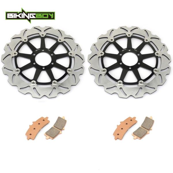 

bikingboy front brake discs disks rotors pads for aprilia rsv4 1000 r 2009-2020 rsv4 1000 rr 15-16 se factory 09-16