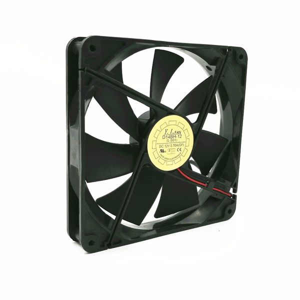 

2pcs 12v 0.7a axial cooling fan 14cm 14025 power fan d14bh-12 silent cooling