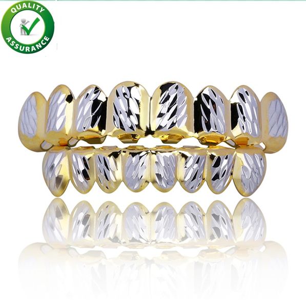 

hip hop jewelry mens teeth grillz gold luxury designer diamond grills iced out bling shiny rock punk rapper dj charms fashion accessories, Black