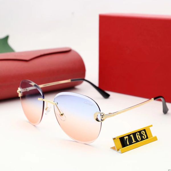 

2019 new frameless trimming sunglasses female retro round frame sunglasses personality trend street beat sunglasses