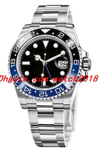

luxury watch mens gmt ii ceramic bezel 116710 116718 116713 126711 126715 40mm calendar steel asia 2813 movement automatic, Slivery;brown