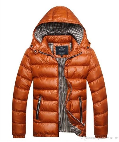 

men hooded designer down jacket warm thickened large size foreign trade cotton padded jacket mens apparel, Black