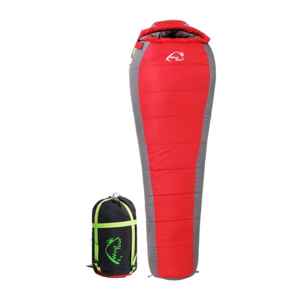 

windtour 1.5/1.8kg winter warm cotton sleeping bag for camping thermal outdoor camping travel waterproof sleeping bed