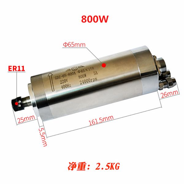 

spindle 0.8kw 1.5kw water cooled motor er11 tools for diy cnc frame milling machine 220v cnc router machine engraving