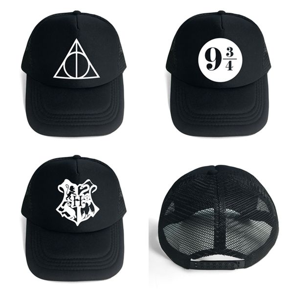 

harry potter deathly hallows hat fashion mesh trucker cap creative snapback baseball hat teenager cosplay costume caps le379, Yellow
