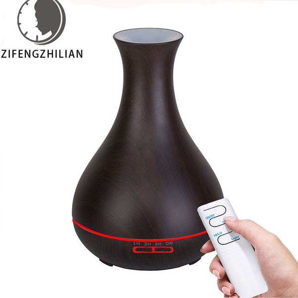 

aroma oil diffuser wood grain with control aromatherapy humidifier 7 color light for home humidifier