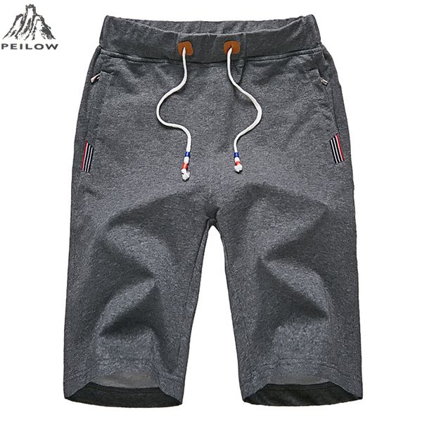 

peilow plus size ~6xl,7xl,8xl men's shorts summer elastic waist beach shorts cotton casual male homme brand clothing, White;black