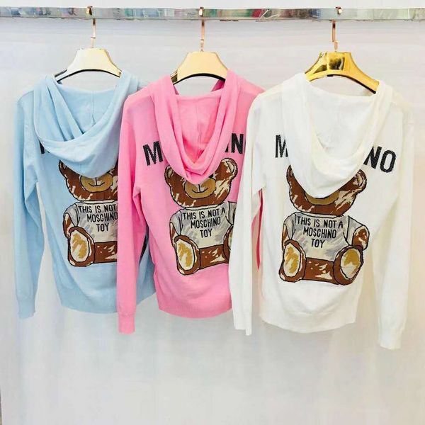 

529 2019 Лето Марка же стиль свитер кардиган с капюшоном шеи Письмо с длинным рукавом