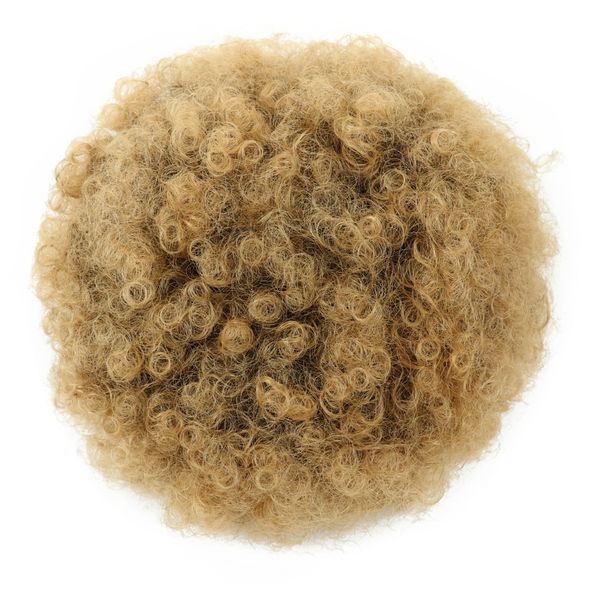 

zxtress 1pcs synthetic hair bun chignon four comb clips in chignon synthetic hairpiece large puff afro kinky curly hair bun extensions, Black;brown