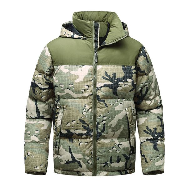 

winter fashion printing mens jacket face north luxury large size thick down jacket trend street hip hop coat outdoor mountaineering warm top, Black