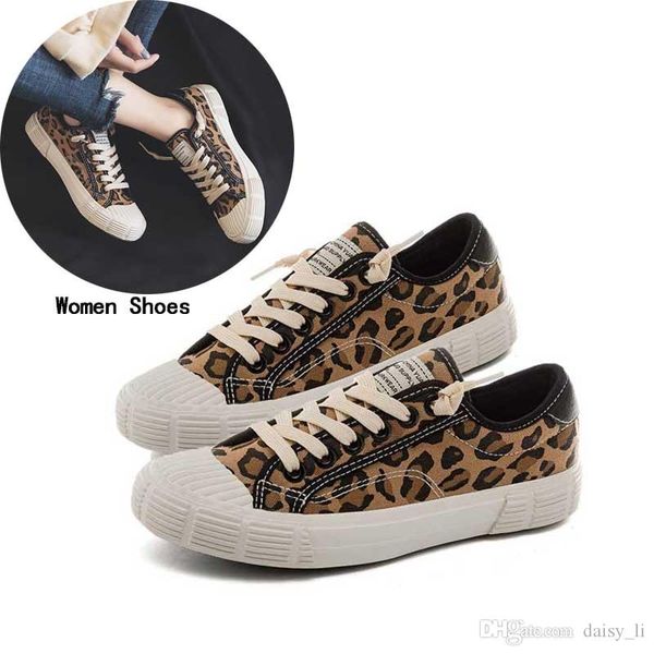 

women canvas shoes casual women flats walking shoe new spring autumn fashion leopard ladies skate shoes footwear #63, Black