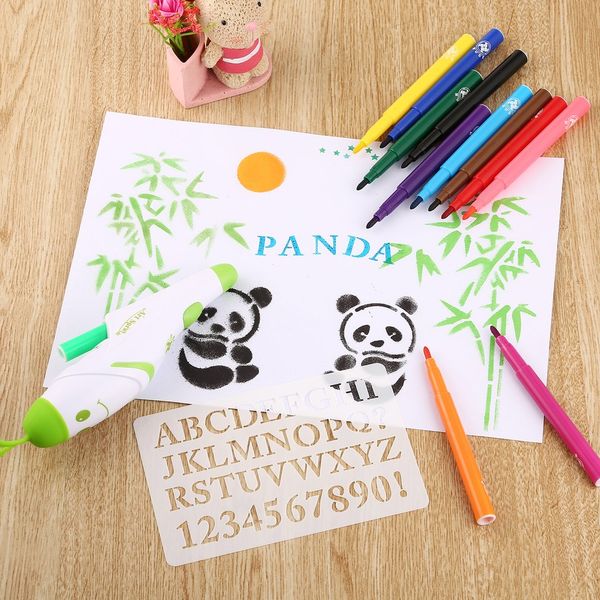 

creative electric spray art pen airbrush marker set watercolor paint pen magic pen coloured markers childrens kids toy gift