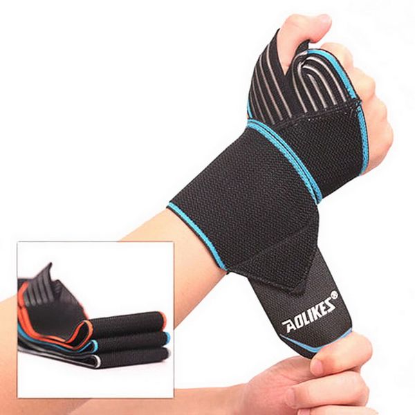 

1pc new arrival breathable weight lifting wristband gym straps crossfit powertraining wrist support, Black;red