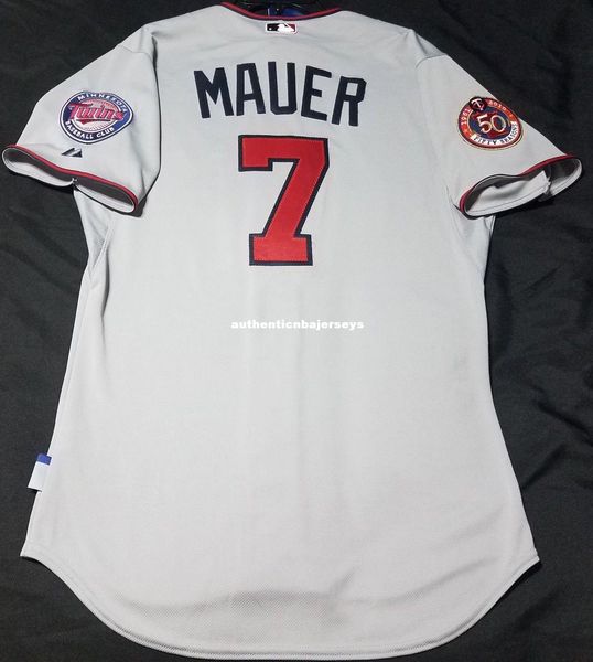 

majestic minnesota gray joe mauer #7 cool base jersey mens stitched wholesale big and tall size xs-6xl baseball jerseys, Black;blue