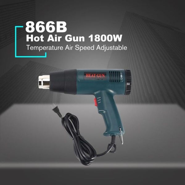 

866b 1800w us plug electric air heat gun temperature fan adjustable shrink wrap paint stripper soldering rework tool nozzle