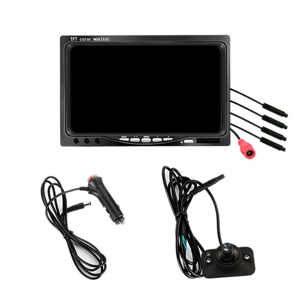 

7 inch 4 split car display + 4 psensitive car camera panoramic reversing image system parking assist w