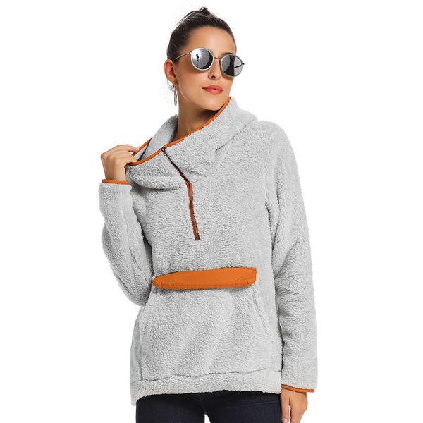 

winter autumn fleece woman hoodies european style sweatshirt long sleeve pullover sweatshirt women hoodies, Black