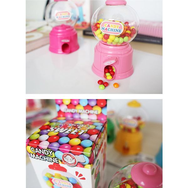 

creative cute sweets mini candy machine bubble gumball dispenser coin bank kids toy chrismas gifts for children coin bank cans