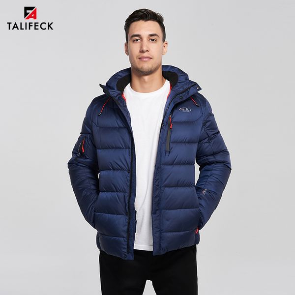 

men's trench coats 2021 winter jacket men padded cotton coat parka brand warm jackets man detachable hood dark blue, Tan;black