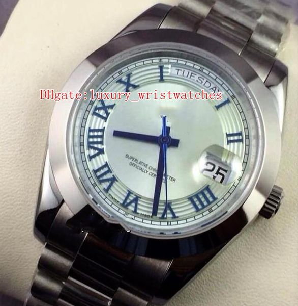 

2 color watch perpetual 41mm day-date ii president 218235 228238 18k rose gold 2813 movement mechanical automatic mens watches, Slivery;brown