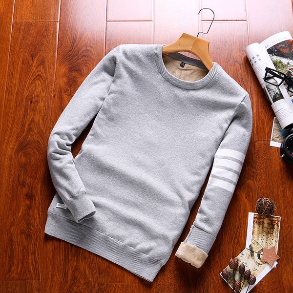 

2019 new fashion brand sweater mens pullover striped slim fit jumpers knitred woolen autumn korean style casual men clothes, White;black