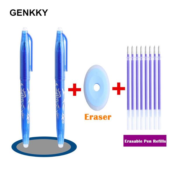 

11pcs/lot colorful erasable gel pen refill set washable handle magical gel pen school office writing supplies student stationer