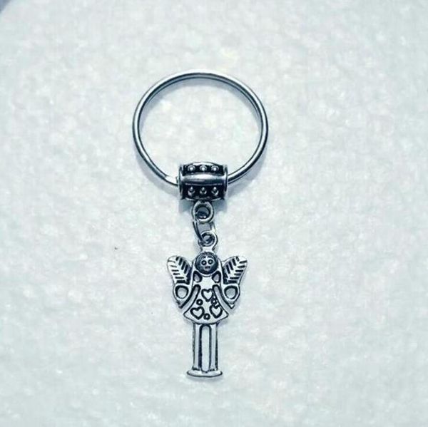 Vintage Silber ENGEL MÄDCHEN FLÜGEL FEE Schlüsselanhänger für Schlüssel Auto Tasche Schlüsselanhänger Handtasche Paar Schlüsselanhänger Zubehör 728