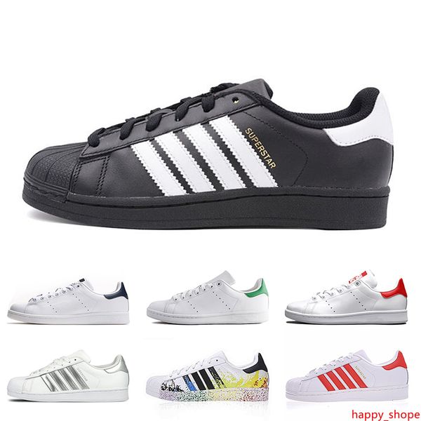 

selling casual shoes superstars stan smith platform shoes triple white black red blue green pink off outdoors leather sneakers 36-45