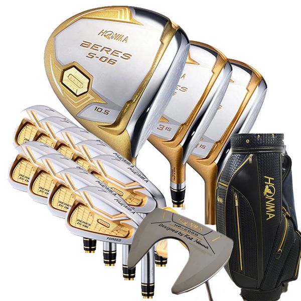 

new golf club honma s-06 4 star golf complete clubs driver+fairway wood+irons+putter graphite shaft cover no bag