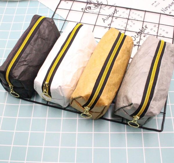 

50pcs 4colors tyvek cosmetic bags women tyvek waterproof eco friendly large capacity storage waterproof wash tolitery bag