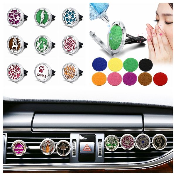 

car air freshener car perfume diffuser small cute exhaust freshener essential oil perfume small box (10pc pad) c009