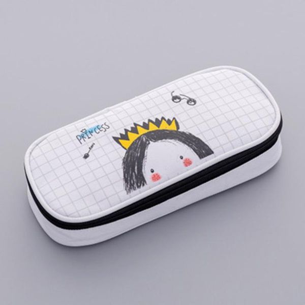 

large capacity double layer pencil case neutral college student junior high school multi-functional lead pencil