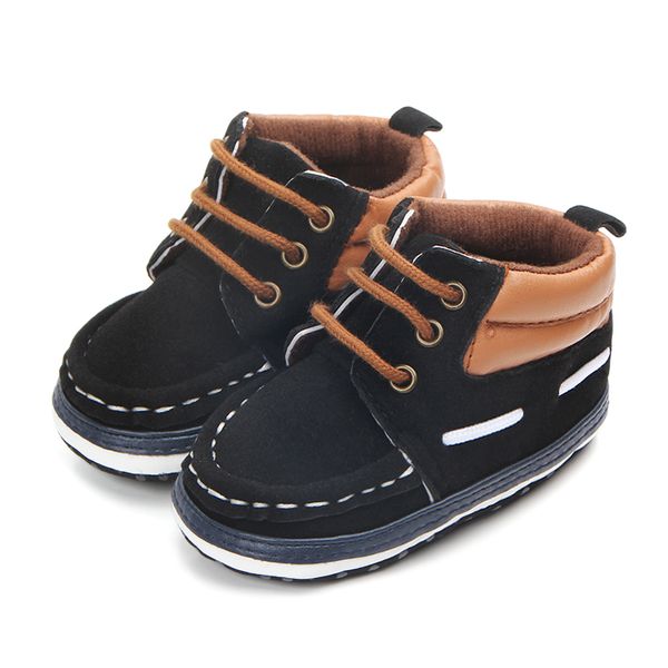 

boys and babies high band fastener colored stitching flanging leisure warm and skid-proof walking shoes
