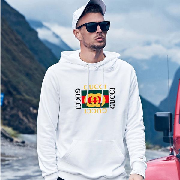 

luxury french brand designer's new 2020 upmarket hoodie, stylish cotton sweatshirt, s-3xl 3d gucci, Black