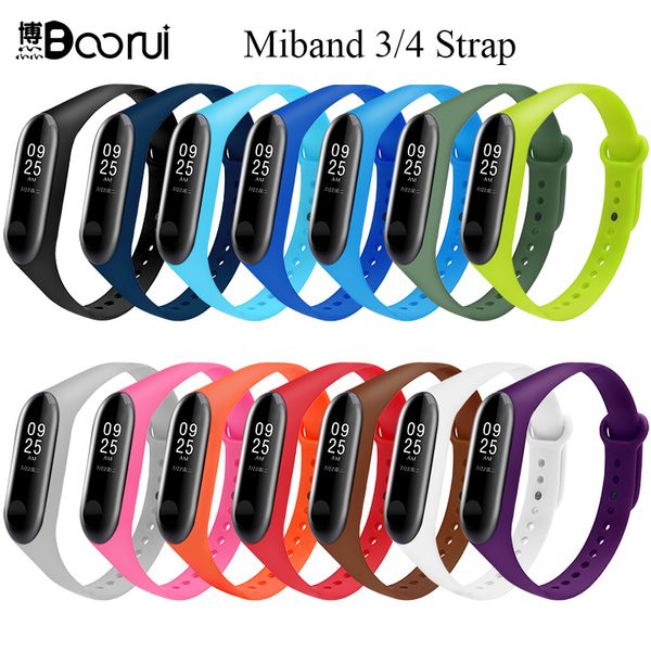 

boorui mi band 3 4 strap wrist strap for xiaomi mi band 3 4 silicone mi band 3 4 accessories