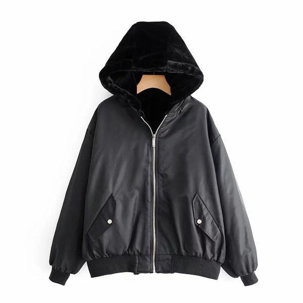 

2018 winter new arrival european & american style reversible jaqueta feminina inverno casacos e jaquetas feminino ing, Black;brown