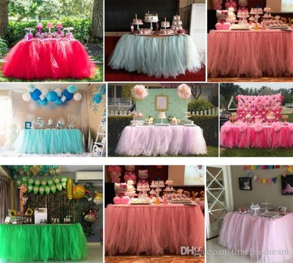 Acquista Gonna Da Tavolo Tutu In Tulle I Festa Di Compleanno Matrimoni Accedi Cabina Da Tavolo In Pizzo Copertura Da Tavolo Fai Da Te Decorazioni
