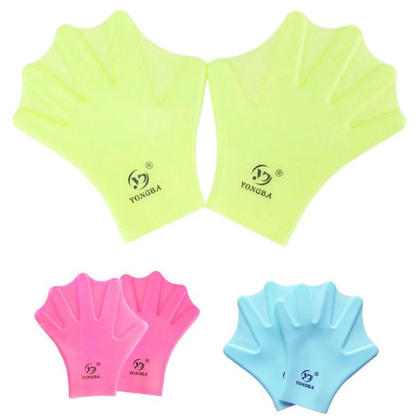 

1 pair children adults swimming hand paddles fins flippers webbed diving gloves