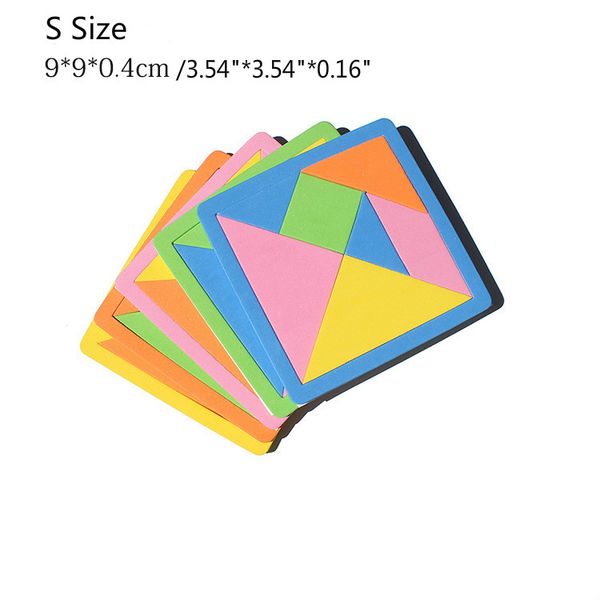 

s размер eva пены tangram красочные семь частей головоломки детский сад зрачка обучение головоломки игрушки ручной работы родитель-ребенок и