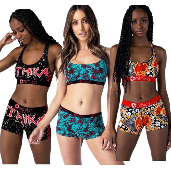 

fashion women swimsuit summer tracksuit push up bra vest + shorts 2 piece set trendy letter outfits bodycon swimwear sports bikini suit gift, White