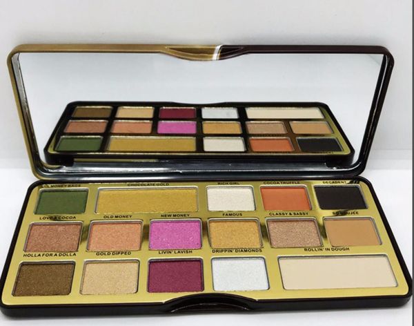 

1pcs makeup chocolate peach bonbon white gold highlights 16 colors eyeshadow palette