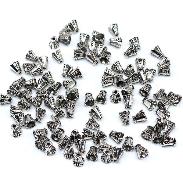 

for jewelry making 6mm speck beads caps metal vintage silver plated bead cap charms for jewelry making handmande, Blue;slivery